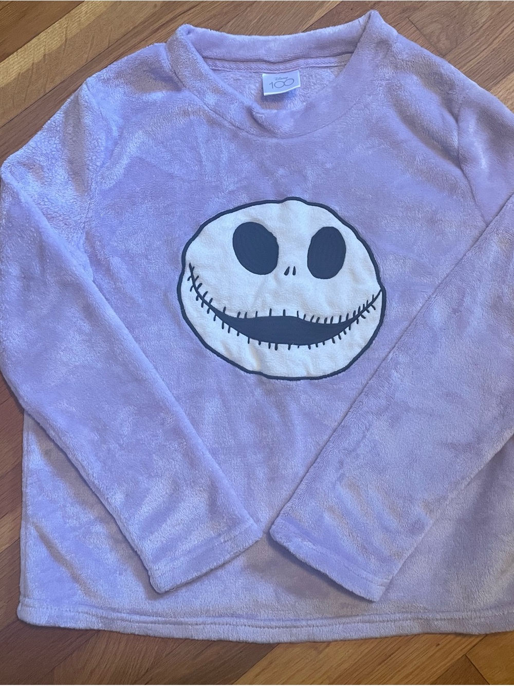 Disney Lilac Plush Sweater with Jack Graphic - Nightmare Before Christmas